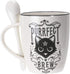 SUMMIT COLLECTION Alchemy Gothic Purrfect Brew Black Cats 11 fl oz Mug and Spoon Set Bone China...