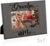 KATE POSH - Grandpa & Me Engraved Grey Leather Picture Frame, First Grandchild Gifts, Best Grandpa Ever, Grandparents Gifts (5x7-Horizontal)...