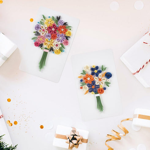 WEBEEDY Paper Quilling Kit 20 Sets Flower Card Quilling Kit with Paper Quilling Strips Tools Paper Quilling Set DIY Handmade Arts Crafts Christmas...