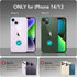 ESR Clear Purple Case for iPhone 13/14 - Military-Grade Protection, Shockproof Corners, Yellowing-Resistant Acrylic Back, Air Armor Phone Case......