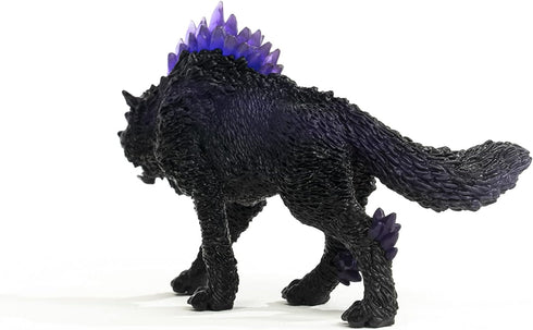 Schleich Eldrador Creatures Mythical Shadow Wolf Action Figure - Featuring Purple Coat and Translucent Back Crystals, Durable Toy for Boys and Gir...