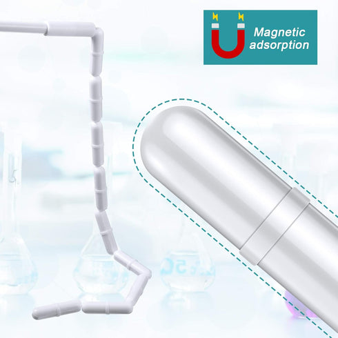 Magnetic Stir Bar White Stir Rod Magnetic Stir Plate with Ring Shape Magnet Stirrer Mixer Stirring Bar for Laboratory (16 Pieces,35 mm/ 1.38 Inch)...