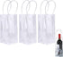 WAONIQ Ice Wine Bag, Portable Collapsible Clear Wine Pouch, Clear PVC Gift Bags With Handles for Wedding Party Travel Champagne Beer White Wine Ch...