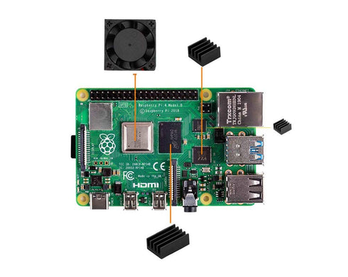 Easycargo Raspberry Pi 4 Heatsink Fan Kit, Cooler 25mm Fan Heatsink for Cooling Raspberry Pi 5 4 3 Electronics Robotics Development Boards DIY 250...