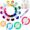 Pom pom Maker Yarn kit, 4PS Pompom Maker+12PS Acrylic Yarn+10PS Knitting Stitch Markers+10PS Plastic Needles+1PS Scissors(37c)......