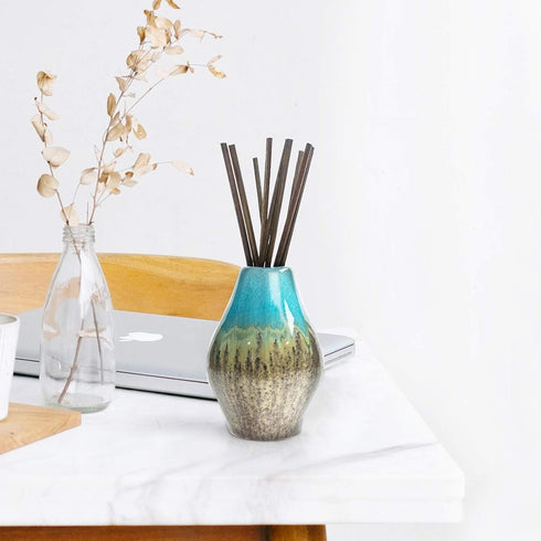Ocean Mist Reed Diffuser Set, Bathroom Diffuser, Reed Diffuser with Aromatherapy Oil Refill - Elegant Home Fragrance Gift for Home, Bathroom, Kitc...