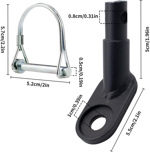 QzoneLife® Bicycle Trailer Coupler Hitch Black Universal Cycling Adapter Accessories Rear Replacement Axle Hitch Attachment for Child Pet Cargo Bi...