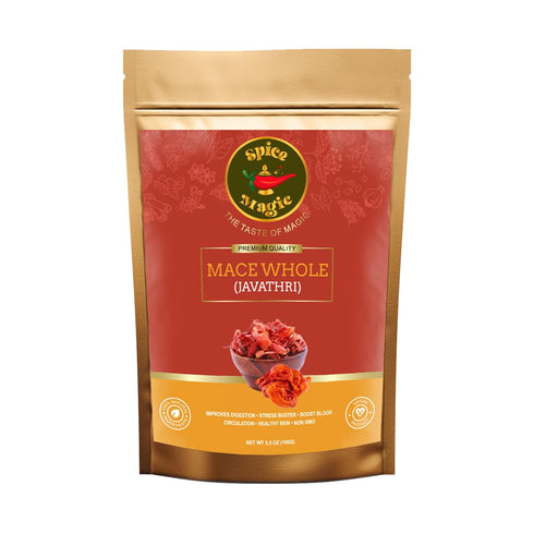 Spice Magic Herbs & Spices ~ 100% Pure, Aromatic & Natural I Gluten-Free I Non-GMO I Indian Origin (3.5oz (100g), Whole Mace)...