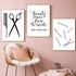 Hair Salon Wall Art Beauty Salon Pictures Wall Decor Fashion Canvas Art Beauty Shop Wall Art Modern Prints Vanity Wall Painting for Beauty Room Po...