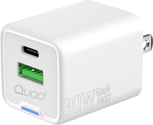 *New* Super Fast 30W GaN Mini Type A+C Charger for iPhone, iPad, Mac, Samsung, Tablet, Kindle, Super Fast Charger Block *2024 New Model* Type C Ty...
