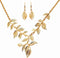 Shop LC ION Plated Gold Necklace Set - Gold Leaf Necklace and Earrings Set - Floral Costume Jewelry for Women Valentines Day Birthday Gifts for Wo...