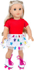 18 Inch Doll Accessories, Girl Doll Accessories, 7PC Travel Skating Sport Play Set, 18 inch Girl Doll Outdoor Sport Accessories (Not Include Doll)...