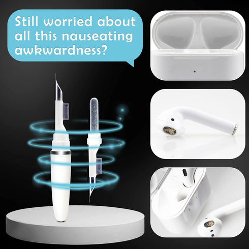 2022 New Cleaner Kit for Airpods Pro and 1/2 Multifunction Cleaning Pen with Soft Brush for Bluetooth Earphones Case (White1.0)......