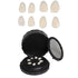 Denture Case,Dental All-Ceramic Veneer Processing Box, Denture Veneer Processing Box Round Shape Reusable Black Denture Storage Box with Spare Pad...
