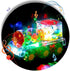 Nenekal Electric Transparent Gear Train Toy with Flashing Lights and Music, 360 Rotation, Battery Operated Bump and Go Car Toddler Toys, Multicolo...