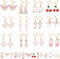SUNNYCLUE 1 Box DIY 12 Pairs Clip On Earrings Pink Themed Clip On Earring Making Kit for Little and Women Jewelry Making Supplies...