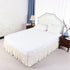 PiccoCasa Brushed Polyester Bed Skirt Wrap Around Three Fabric Sides Elastic Dust Ruffle, Easy Fit Wrinkle - with 15 Inch Drop Beige Full...
