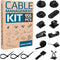 Cable Management Kit - Cord Organizer for Desk, Holder for Wire Cable Under Table, TV, PC, Home and Office 13 Different Units (155 Pieces)...