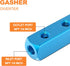 GASHER 2PCS Aluminum 3 Way 6 Port Pneumatic Manifold Air Distribution Block Splitter 1/4" Output Port 1/4" Supply Port...