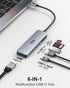 USB-C hub 4K 60Hz HDMI, ICZI 6-in-1 USB C to HDMI USB C Adaptor with HDMI, 2 USB 3.0 Ports, SD/TF Card Reader, 100W USB-C PD USB Hub for Mac/MacBo...