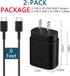 2 Pack USB C Charger, 25W Type C Fast Charging with USB-C Charger Cable 6FT Android Phone Charge for Galaxy S24 Ultra/S23+/S22/S21/S20/Phone 16 15...