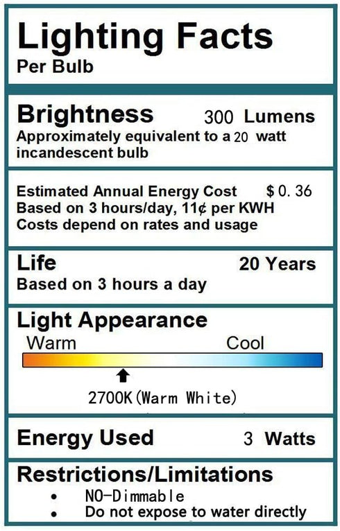 CTKcom MR16 3W LED Bulb(6 Pack)-Warm White 2700K LED Bulbs 35W Halogen Equivalent Ultra Bright 60 Degree Beam Angle Recessed Track Light Landscape...