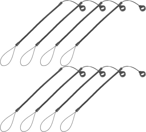NUOBESTY Plastic Elastic Tether Lanyard for Touch Pens 8pcs Retractable Coiled Spring Anti-Lost Stylus Pen Lanyards Tablet Touchscreen Tether with...