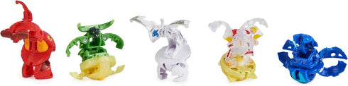 Bakugan Battle 5-Pack, Special Attack Bruiser, Dragonoids, Hammerhead, Nillious; Customizable, Spinning Action Figures, Kids Toys for Boys and Gir...