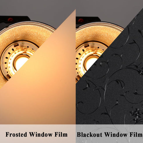 Mikomer Total Blackout Window Film,100% Light Blocking Privacy Glass Door Film Etched Flowers,Room Darkening Window Cling,No Glue/Heat Control/Ant...