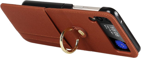 LBYZCASE Case for Galaxy Z Flip 3 5G,Samsung Z Flip 3(2021) Leather Wallet Case,Adjustable Crossbody Lanyard Durable Card Slots Ultra Slim Luxury ...