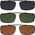 Eyekepper Metal Frame Rim Polarized Lens Clip On Sunglasses 56 * 34MM...