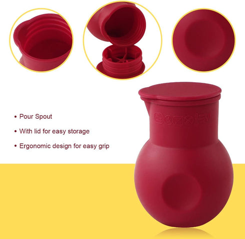Webake Silicone Chocolate Melting Pot Microwave Melt and Pour Candy Butter Warmer for Mold Heat Sauce Syrup Cream, European Standard Silicone Baki...