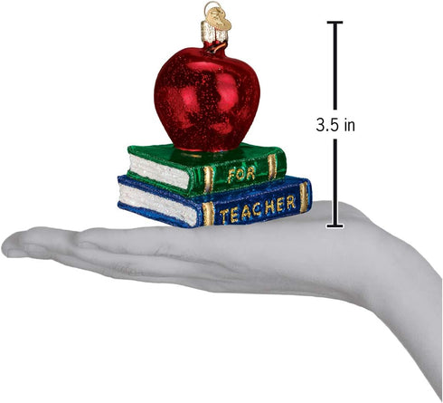 Old World Christmas Teacher Gifts Glass Blown Ornaments for Christmas Tree Apple...