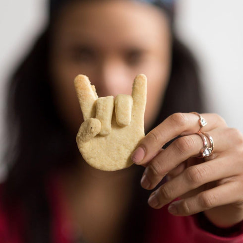 Suck UK Hand Cookie Cutter - Hand Shaped Novelty Cookie Cutter - Plastic Pastry Cutters - Funny Baking Tools & Accessories for Kids - Finger Shape...