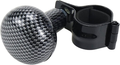 2-Inch Steering Wheel Spinner Knob with 1.1-Inch Metal Clamping Ring for Trucks Buses Large Vehicles (Lattice Pattern ABS Head)...