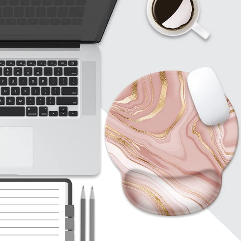 Mouse Pad with Wrist Rest Support,Cute Custom Gaming Made Non Slip Rubber Base Mousepad, Ergonomic Mouse Wrist Rest Pad Computer Laptop Mousepad (...