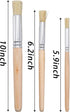 SOUJOY 30 Pieces Wooden Stencil Brushes, Natural Bristle Brushes, Wooden Handle Painting Brushes for for Wood Wall Model House Painting, DIY and A...