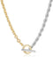 Trendy Chain Necklace for Women, Two Tone Link Chain Necklaces Jewelry for Women Gifts for Her...