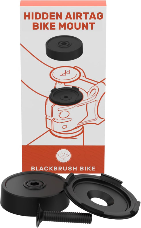 Blackbrush Airtag Bike Mount Hidden, Airtag Holder for Bike, Anti-Theft Bicycle Tracker Cap Compatible with Airtag & Tile Sticker, Hidden Mount fo...