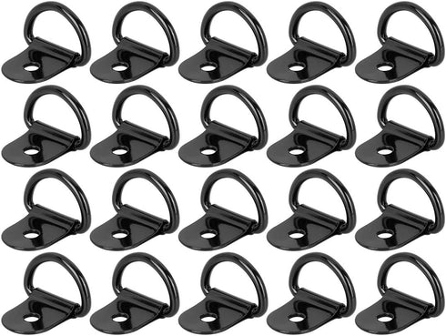 X AUTOHAUX 20pcs Black D Shape Tie Down Anchors Lashing Rings for Car Truck Trailer Cargo RV Boats...