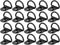 X AUTOHAUX 20pcs Black D Shape Tie Down Anchors Lashing Rings for Car Truck Trailer Cargo RV Boats...