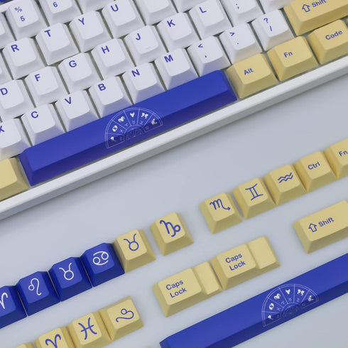 kutethy PBT Keycaps,135 Keys Constellation Style Keycaps for Cherry Gateron MX Switches Mechanical Keyboards (White)…...