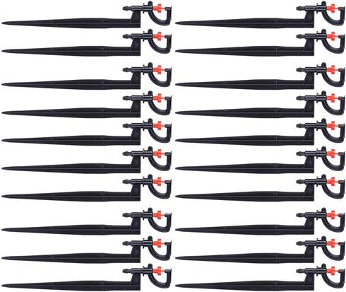 Irrigation Sprinkler, 20Pcs G-Type 360 Degree Sprinkler Nozzle Plants Watering Spray Nozzle Lawn Watering Dripper System...