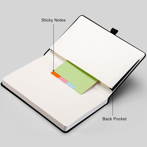 RETTACY Journaling Notebooks 2-Pack - A5 Notebooks College Ruled with 192 Numbered Pages per Pack, for Work, School, 100 GSM Acid-Free Paper, Leat...