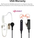 MIRKIT Earpiece Headset, Covert Acoustic Tube Radio Earpiece with Mic for Two Way Radios with Reinforced Cable, Compatible with: Baofeng UV-9R Plu...