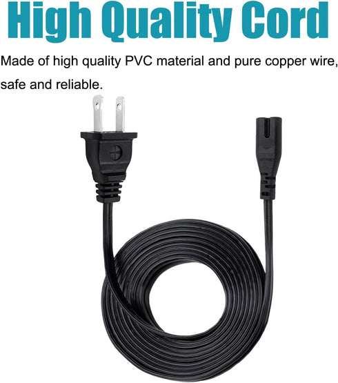 8ft Power Cord for Sonos One, One SL,One Gen 2, Play 1 Speaker Replacement IEC C7 AC 2 Prong Power Cable...