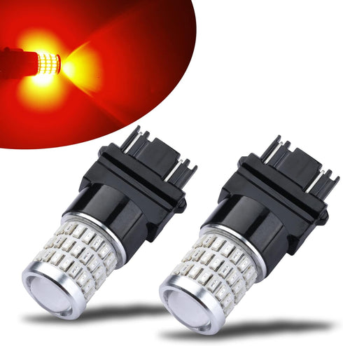 iBrightstar 3157 LED Bulb Red, 3057 LED Brake Lights Bulbs Super Bright for Rear Brake Lights and Tail Lights, 2 Pack...