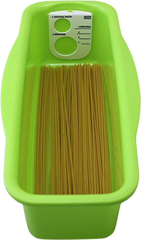 Dependable Industries Microwave Pasta Cooker with Built-in Portioning Tool - BPA-Free, Non-Stick Quick Meal Maker - Ideal for Efficient, Easy Past...