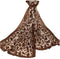 Long Medium Rectangle Sheer Chiffon Tan Brown Beige Cream Giraffe Leopard Cheetah Animal Print Scarf Women's Scarves Hijab Shawl Pashmina Headband...