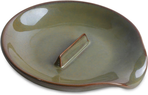 Egg Cracker & Spoon Holder, Spoon Rest for Kitchen, Ceramic Spoon Holder for Stove Top, Cooking Spoon Holder,Heat Resistant Utensil Rest for Count...